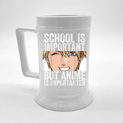 Anime Merch School Is Important But Anime Is Importanter Beer Stein