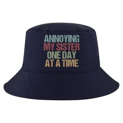 Annoying My Sister One Day At A Time Funny Colored Sibling Cool Comfort Performance Bucket Hat