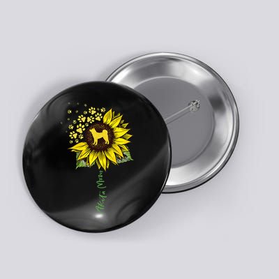 Akita Mom Sunflower Akita Inu Lover Gifts Dog Mom Button