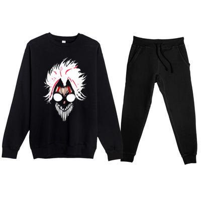 Anime Manga Shonen Character Dandadan Okarun Mask Premium Crewneck Sweatsuit Set