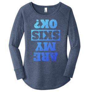 Are My Skis Ok? Funny Downhill Skiing Winter Funny Gift Women's Perfect Tri Tunic Long Sleeve Shirt