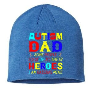 Autism Mom Some Look Up Heroes I Am Raising Mine Awareness Cute Gift Sustainable Beanie