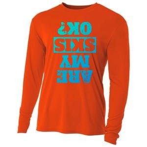 Are My Skis Ok? Funny Downhill Skiing Winter Funny Gift Cooling Performance Long Sleeve Crew