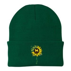 Akita Mom Sunflower Akita Inu Lover Gifts Dog Mom Knit Cap Winter Beanie