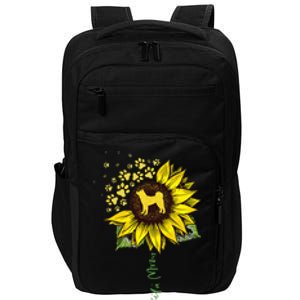 Akita Mom Sunflower Akita Inu Lover Gifts Dog Mom Impact Tech Backpack