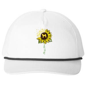 Akita Mom Sunflower Akita Inu Lover Gifts Dog Mom Snapback Five-Panel Rope Hat