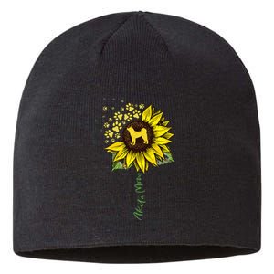 Akita Mom Sunflower Akita Inu Lover Gifts Dog Mom Sustainable Beanie