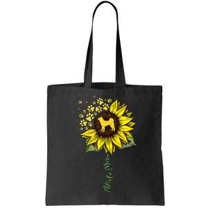 Akita Mom Sunflower Akita Inu Lover Gifts Dog Mom Tote Bag