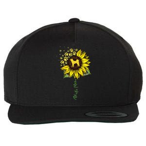 Akita Mom Sunflower Akita Inu Lover Gifts Dog Mom Wool Snapback Cap