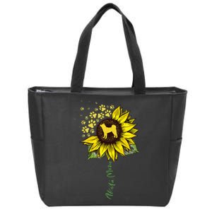 Akita Mom Sunflower Akita Inu Lover Gifts Dog Mom Zip Tote Bag