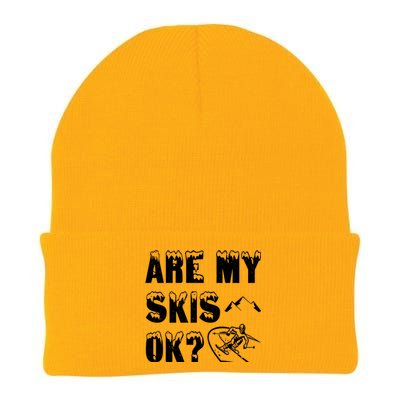 Are My Skis Ok? Funny Skiing Funny Gift Cute Gift Knit Cap Winter Beanie