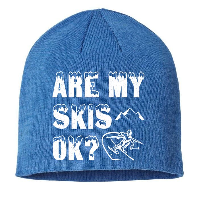 Are My Skis Ok? Funny Skiing Funny Gift Cute Gift Sustainable Beanie