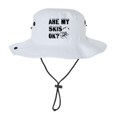 Are My Skis Ok? Funny Skiing Funny Gift Cute Gift Legacy Cool Fit Booney Bucket Hat