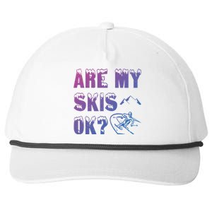 Are My Skis Ok? Funny Skiing Funny Gift Funny Gift Snapback Five-Panel Rope Hat