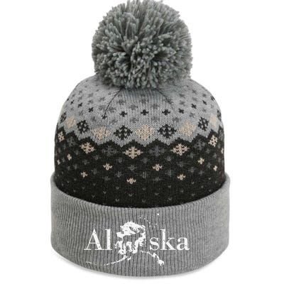 Alaska Map State The Baniff Cuffed Pom Beanie