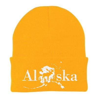 Alaska Map State Knit Cap Winter Beanie