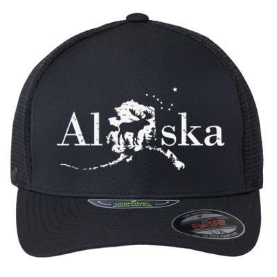 Alaska Map State Flexfit Unipanel Trucker Cap