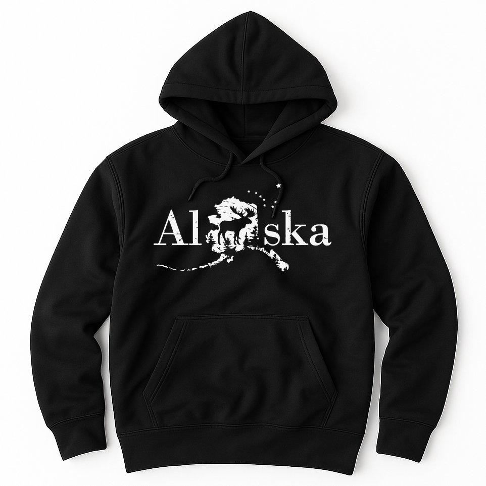 Alaska Map State Hoodie