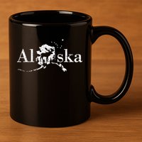 Alaska Map State 11oz C Handle Ceramic Mug