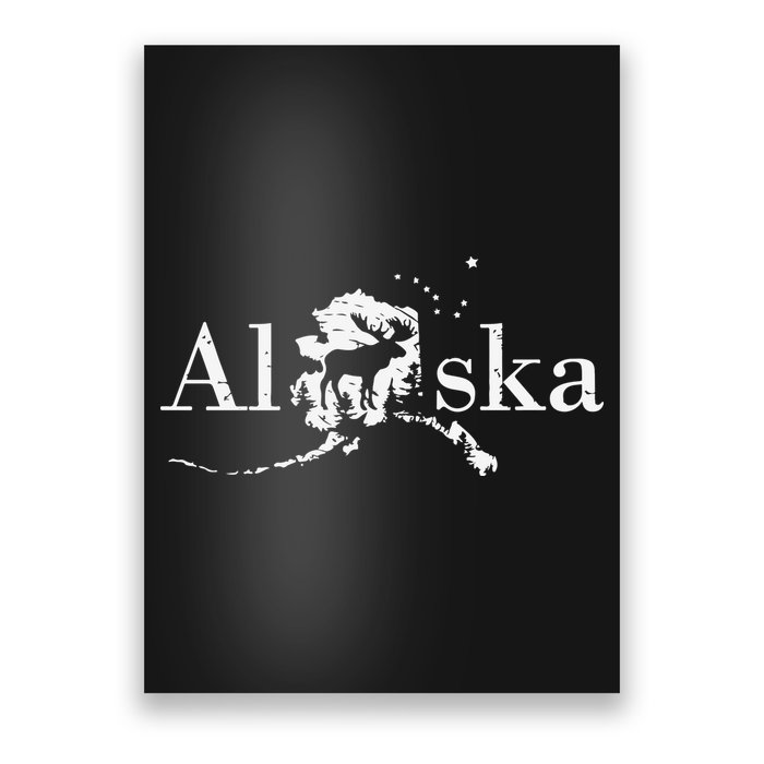 Alaska Map State Poster