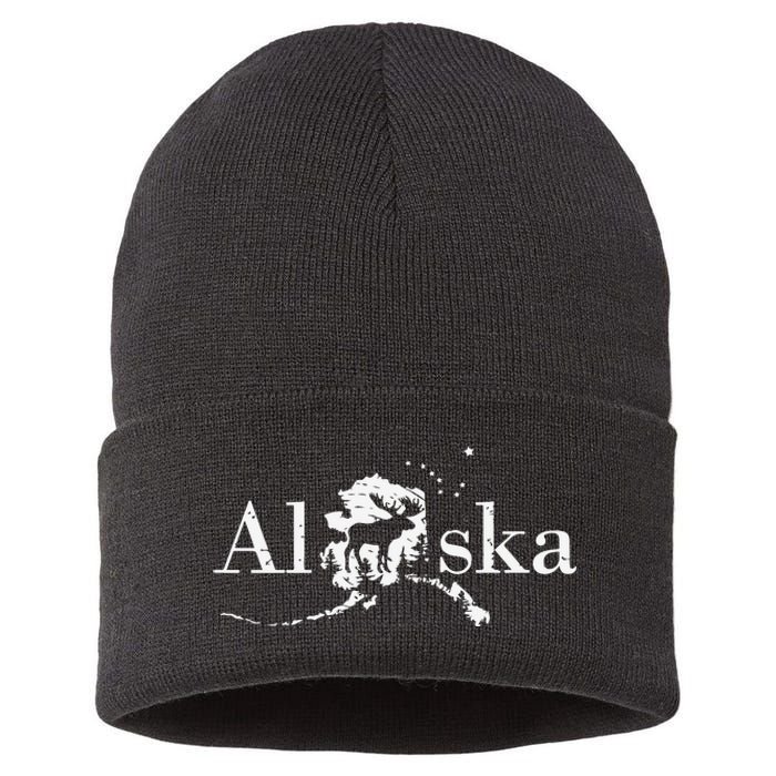 Alaska Map State Sustainable Knit Beanie