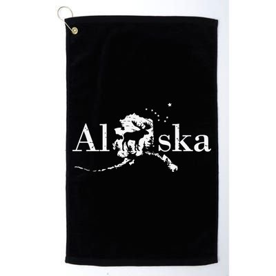 Alaska Map State Golf Towel