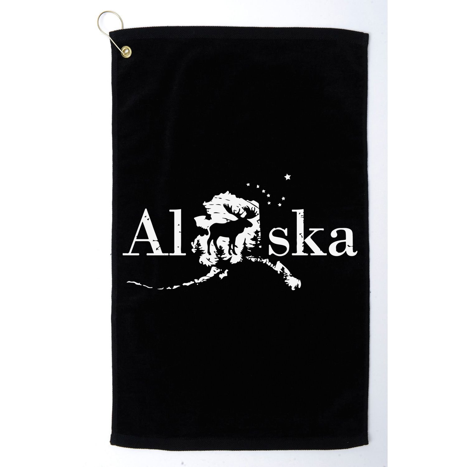Alaska Map State Golf Towel