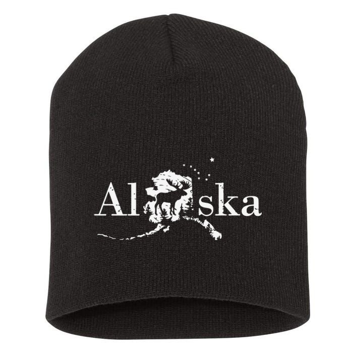 Alaska Map State Short Acrylic Beanie