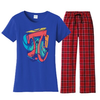 Abstract Mathematical Symbol Pi Gift Women's Flannel Pajama Set