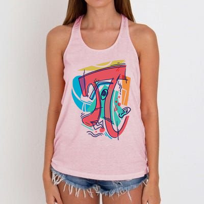 Abstract Mathematical Symbol Pi Gift Women's Knotted Racerback Tank