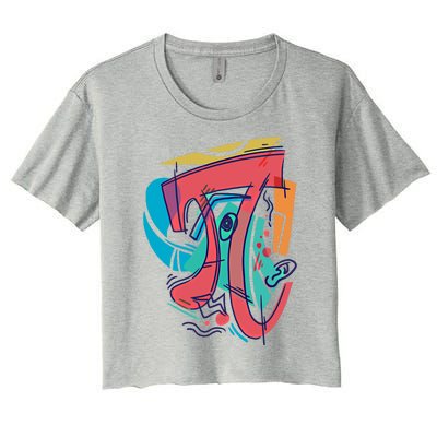 Abstract Mathematical Symbol Pi Gift Women's Crop Top Tee