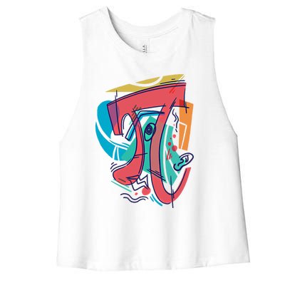 Abstract Mathematical Symbol Pi Gift Women's Racerback Cropped Tank