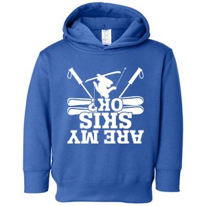 Are My Skis Ok? Funny Skiing Winter Sports Novelty For Skier Gift Toddler Hoodie