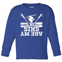 Are My Skis Ok? Funny Skiing Winter Sports Novelty For Skier Gift Toddler Long Sleeve Shirt