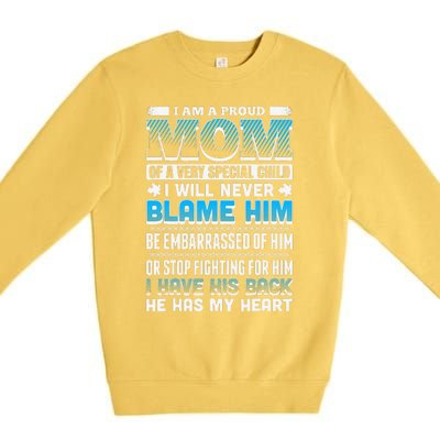 Autism Mom Special Son Premium Crewneck Sweatshirt