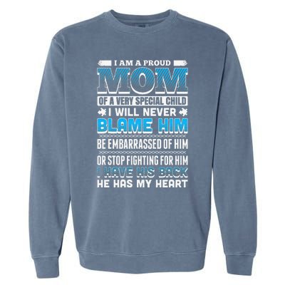 Autism Mom Special Son Garment-Dyed Sweatshirt