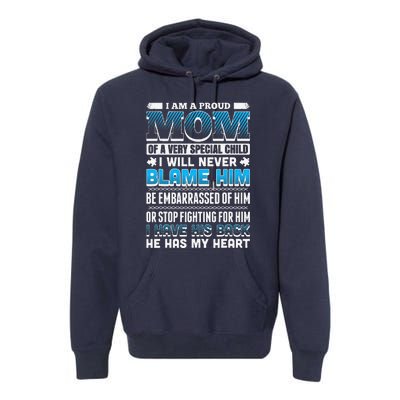 Autism Mom Special Son Premium Hoodie