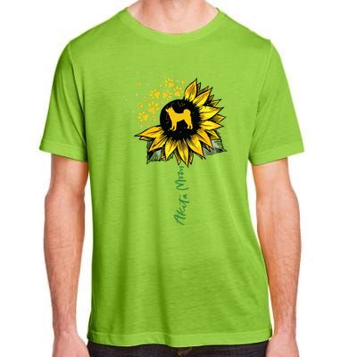 Akita Mom Sunflower Akita Inu Lover Gifts Dog Mom Mama Adult ChromaSoft Performance T-Shirt