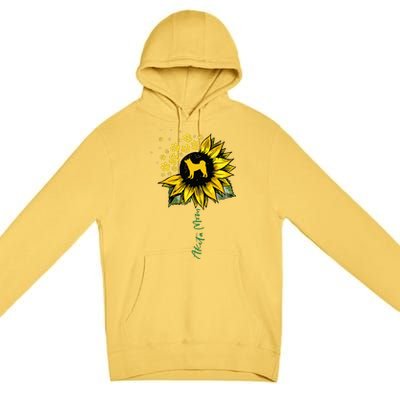 Akita Mom Sunflower Akita Inu Lover Gifts Dog Mom Mama Premium Pullover Hoodie