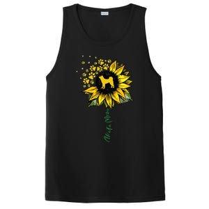 Akita Mom Sunflower Akita Inu Lover Gifts Dog Mom Mama PosiCharge Competitor Tank