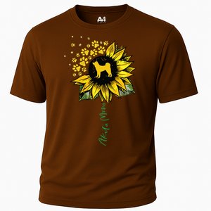 Akita Mom Sunflower Akita Inu Lover Gifts Dog Mom Mama Cooling Performance Crew T-Shirt