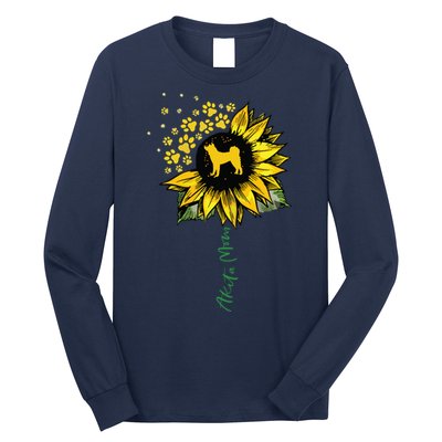 Akita Mom Sunflower Akita Inu Lover Gifts Dog Mom Mama Long Sleeve Shirt