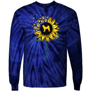 Akita Mom Sunflower Akita Inu Lover Gifts Dog Mom Mama Tie-Dye Long Sleeve Shirt