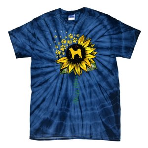 Akita Mom Sunflower Akita Inu Lover Gifts Dog Mom Mama Tie-Dye T-Shirt