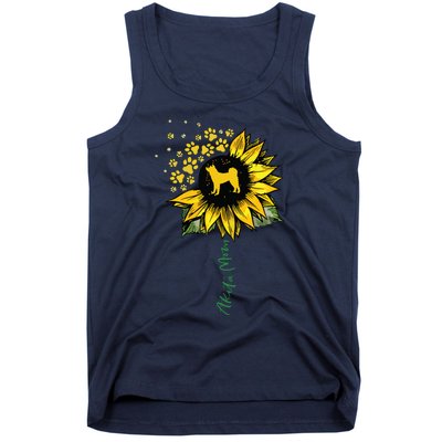 Akita Mom Sunflower Akita Inu Lover Gifts Dog Mom Mama Tank Top