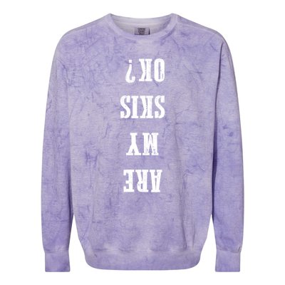 Are My Skis Ok? Gift Colorblast Crewneck Sweatshirt