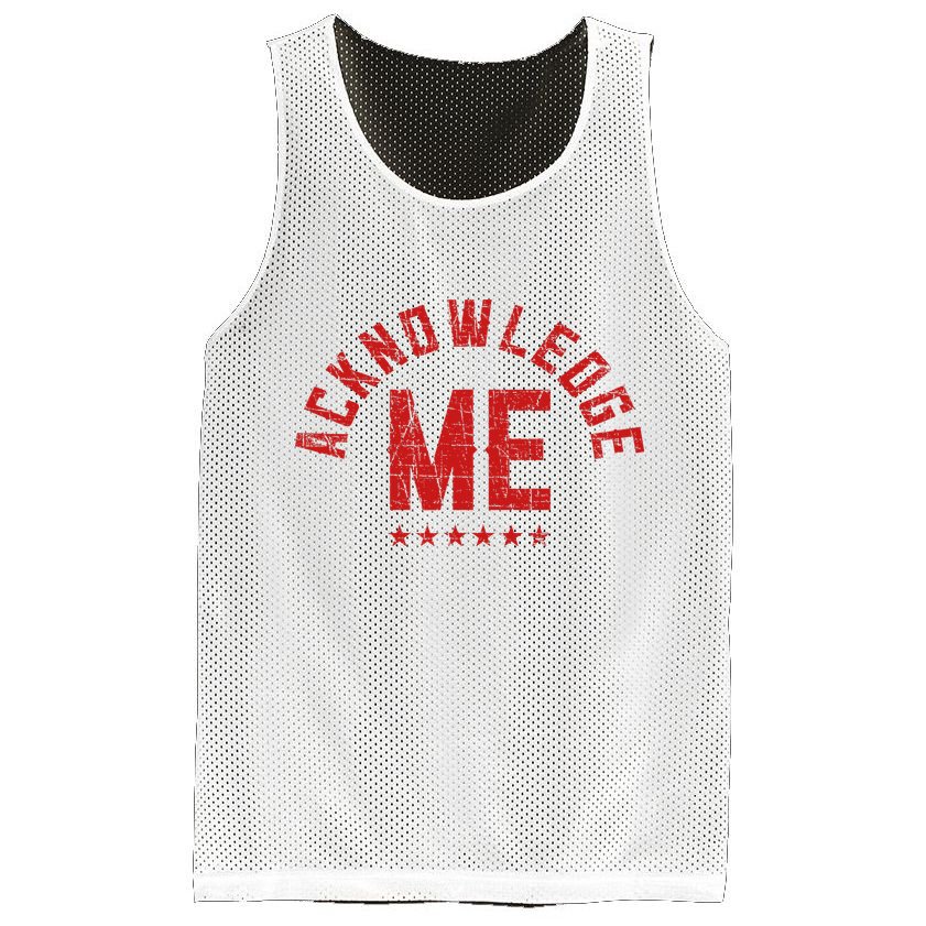 Acknowledge Me Sports Competition Mesh Reversible Basketball Jersey Tank