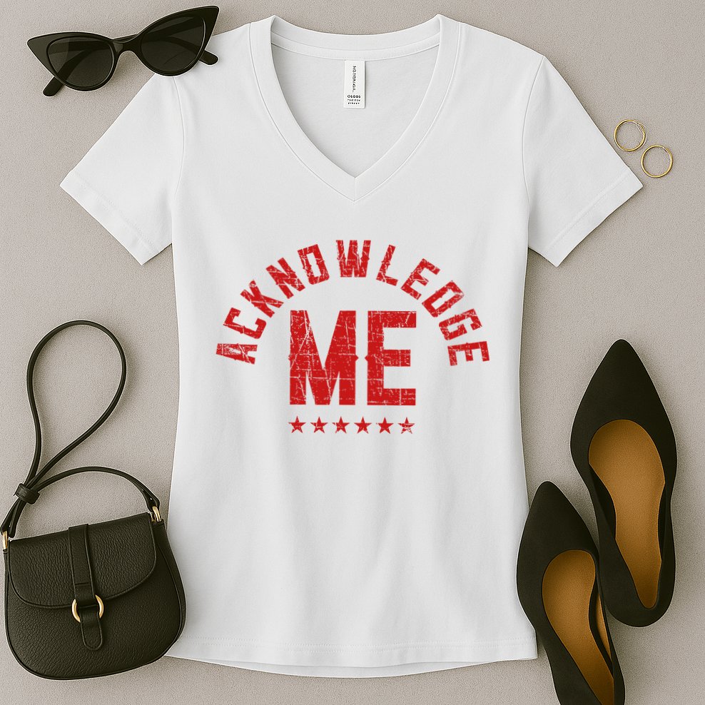 Acknowledge Me Sports Competition Women's V-Neck T-Shirt