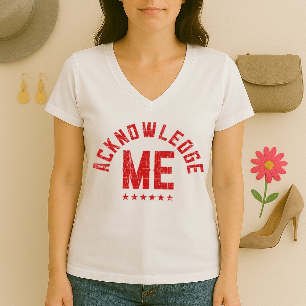 Acknowledge Me Sports Competition Women's V-Neck T-Shirt