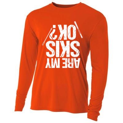 Are My Ski Ok? Skiing Snow Mountain Winter Gift Cooling Performance Long Sleeve Crew